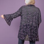 ⁦كارديجان مشجر كاشمير+ كارديجان خامة فوم اسود⁩ - الصورة ⁦2⁩