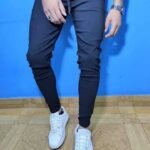 ⁦عرض اربع قطع بنطلون بنجالين ( اسود - جملي - فضي - زيتي )⁩ - الصورة ⁦9⁩