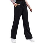 ⁦عرض قطعتين سويت بانتس وايد ليج ( أسود و رمادي )⁩ - الصورة ⁦3⁩