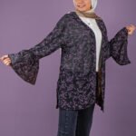 ⁦كارديجان مشجر كاشمير+ كارديجان خامة فوم اسود⁩ - الصورة ⁦4⁩