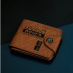 ⁦ساعة تاتش دائرية أسود + حظاظة يد بقفل معدن + محفظة رجالي + عرض 4 تيشيرت صيف V Neck⁩ - الصورة ⁦4⁩