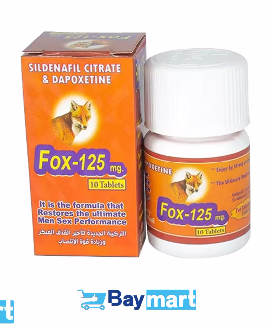 اقراص فوكس 125 للرجال لتقوية الانتصاب وعلاج سرعة القذف fox